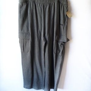 𝅺REEBOK Joggers Sport Gray Size 2XL Sweatpants Multiple Pockets NEW Acti…